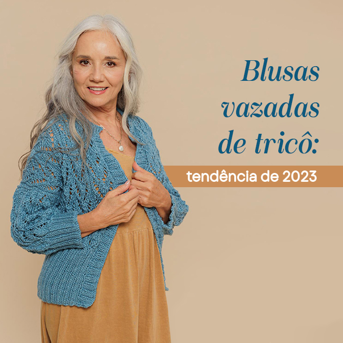 Blusas vazadas de tricô: tendência de 2023